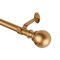 Threadmade Home Cordelia Single Curtain Rod with Globe Ball Finial, Soft Gold - 86"W x 120"L